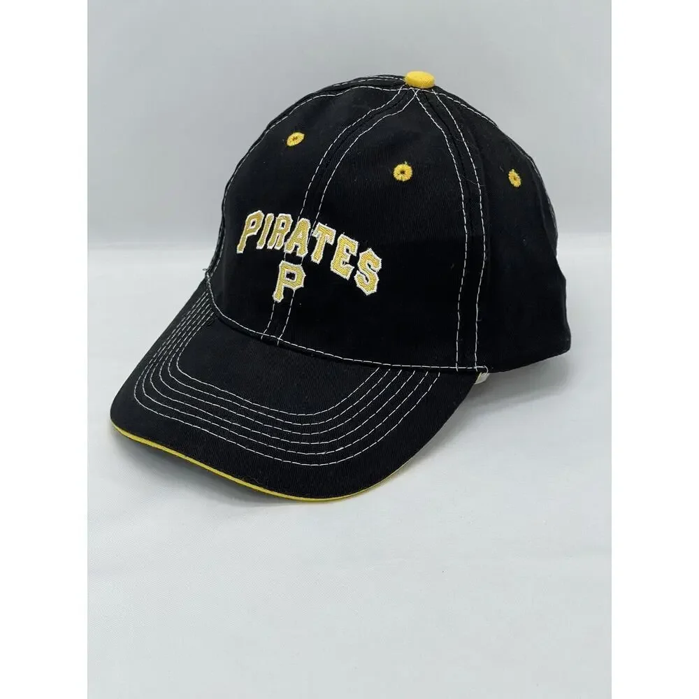 Pittsburgh Pirates MLB Root‎ Sports Black Adjustable Hat Adults BWM Global